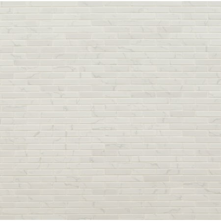 Carrara 11.81 In. X 12.01 In. X 6Mm Matte Mosaic Marble Floor And Wall Tile, 15PK